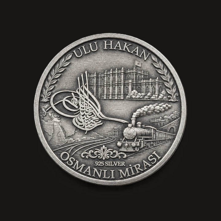SULTAN II. ABDÜLHAMİD HAN | 1 Ons 925 Ayar Gümüş Madalyon arka yüz