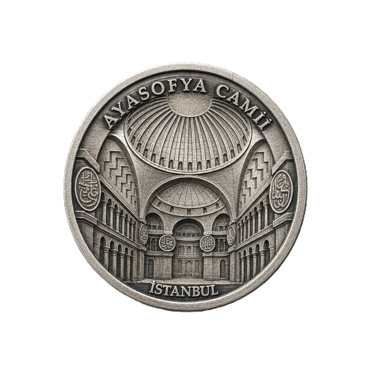 AYASOFYA CAMİİ İÇ MEKÂN | 1 Ons 925 Ayar Gümüş Madalyon