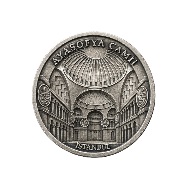 AYASOFYA CAMİİ İÇ MEKÂN | 1 Ons 925 Ayar Gümüş Madalyon