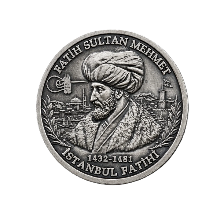 FATİH SULTAN MEHMET | 1 Ons 925 Ayar Gümüş Madalyon