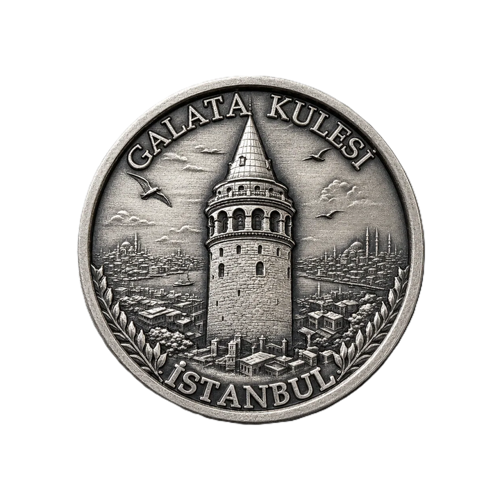 GALATA KULESİ | 1 Ons 925 Ayar Gümüş Madalyon