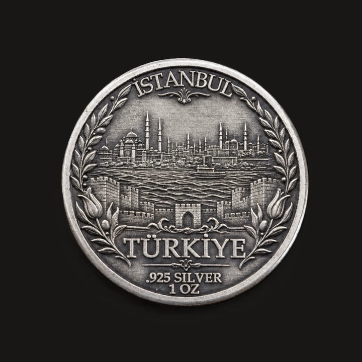 İSTANBUL | 1 Ons 925 Ayar Gümüş Madalyon arka yüz