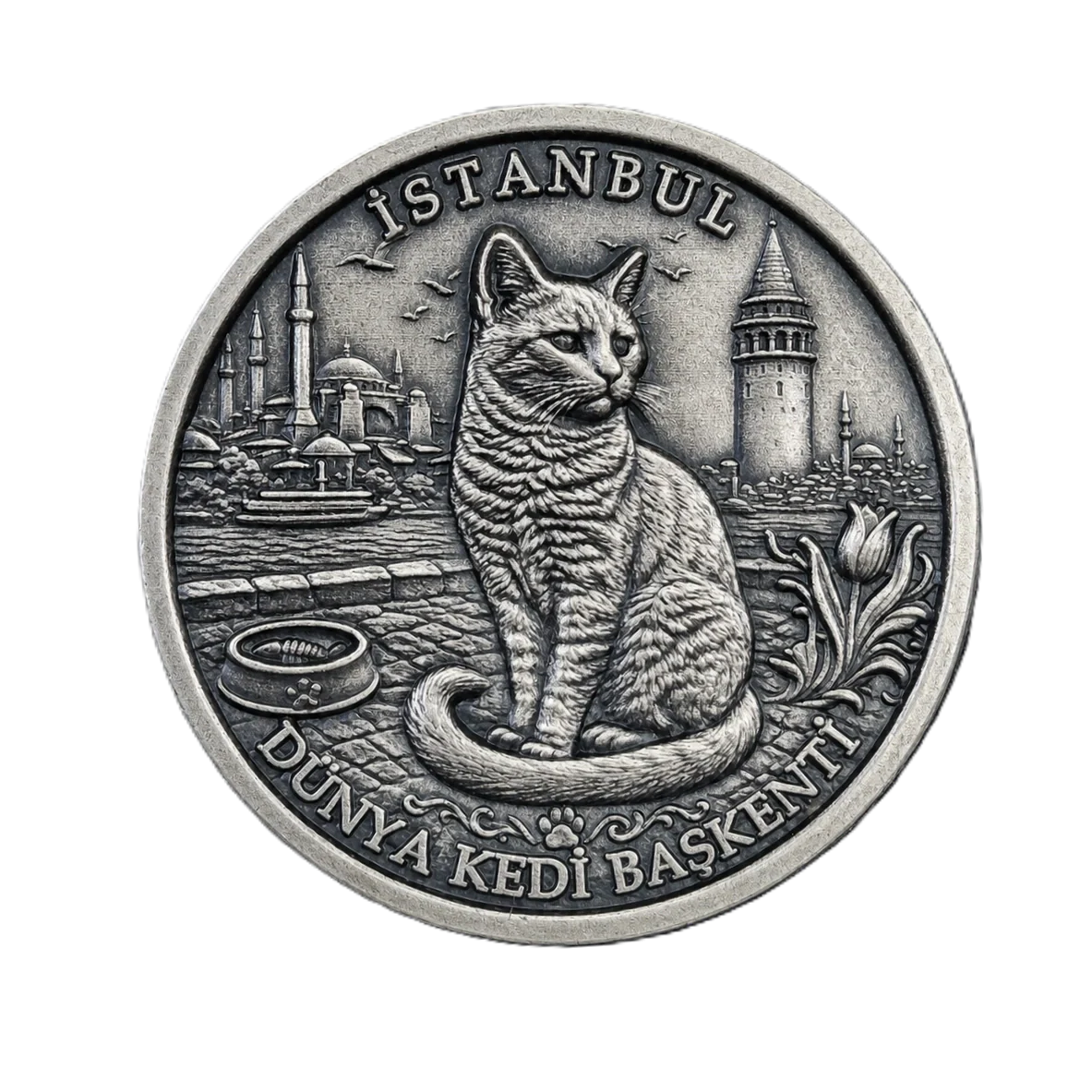 İSTANBUL KEDİLERİ | 1 Ons 925 Ayar Gümüş Madalyon