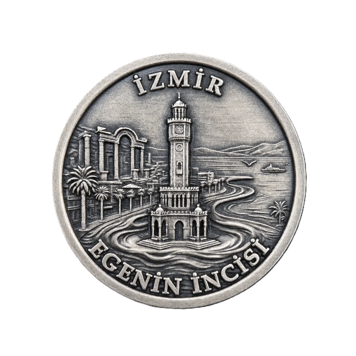 İZMİR | 1 Ons 925 Ayar Gümüş Madalyon