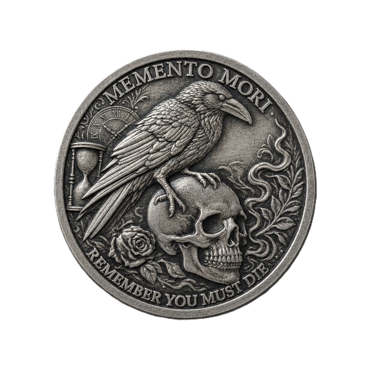 MEMENTO MORI | 1 Ons 925 Ayar Gümüş Madalyon
