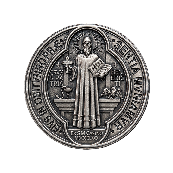 ST. BENEDICT | 1 Ons 925 Ayar Gümüş Madalyon