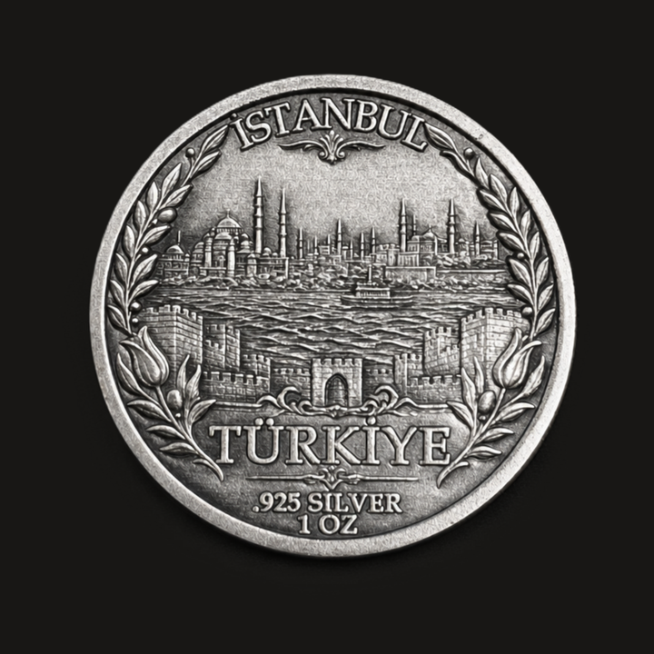 SULTAN ABDÜLAZİZ | 1 Ons 925 Ayar Gümüş Madalyon arka yüz