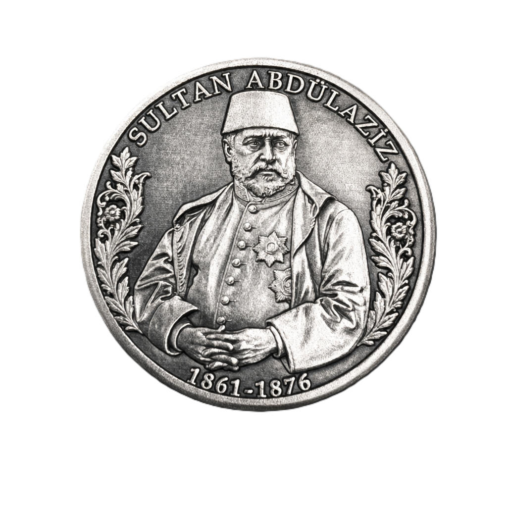 SULTAN ABDÜLAZİZ | 1 Ons 925 Ayar Gümüş Madalyon