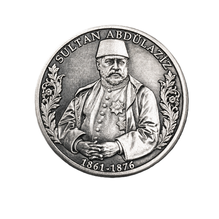 SULTAN ABDÜLAZİZ | 1 Ons 925 Ayar Gümüş Madalyon